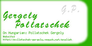 gergely pollatschek business card